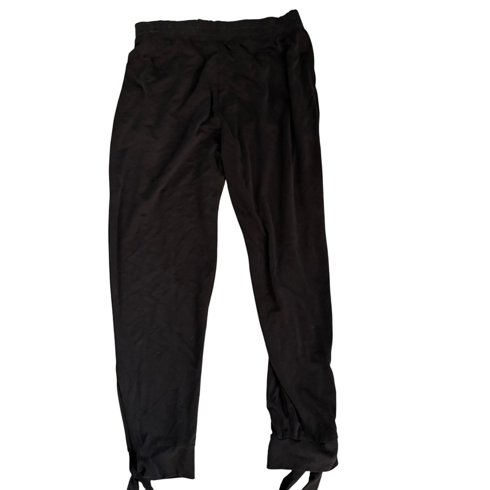 Elan Jogger Pants Womens‎ Medium Black New Tie Cuff Harem Modal PQ2444 - Picture 2 of 7